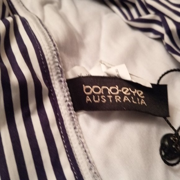 Bond-Eye Australia NipTuck Striped Bikini Set Sz 12 D/DD - Picture 12 of 14